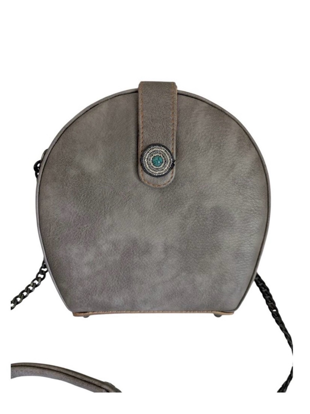 Mary Francis Ready to ride Beaded Horse  Crossbody Bag - Black and Turquoi - Picture 2 of 5